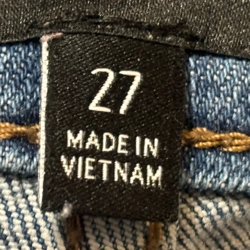 Classic Blue Skinny Jeans with Raw Hem - Picture 5 of 11